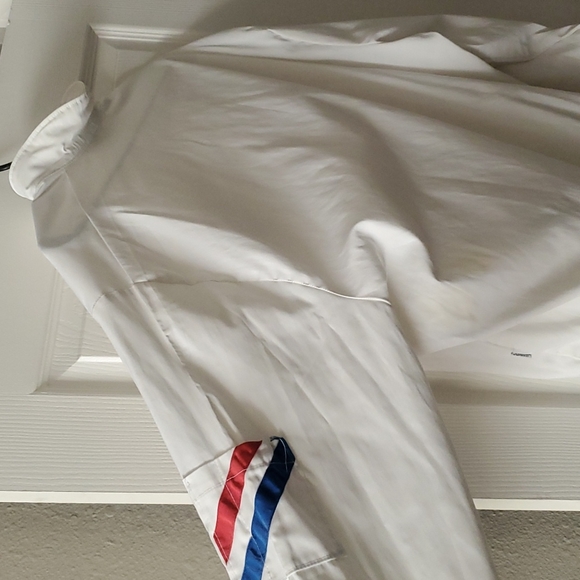 Retired Enlisted Association Jacket  XXL White  Military Vtg  Made In USA Zip Up - Picture 2 of 2